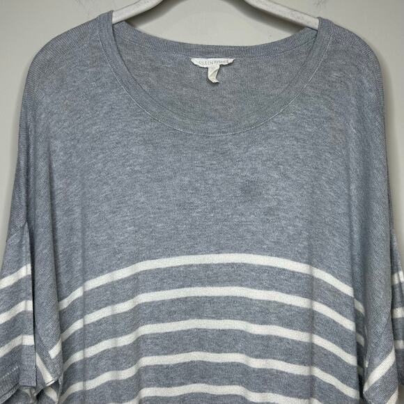 Eileen Fisher Striped 100% Organic Cotton Sweater Size L Tunic - Picture 2 of 9